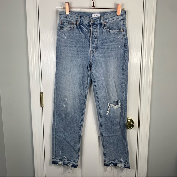 pistola Denim - Pistola Charlie High-Rise Classic Straight Distressed Jeans Size 26
